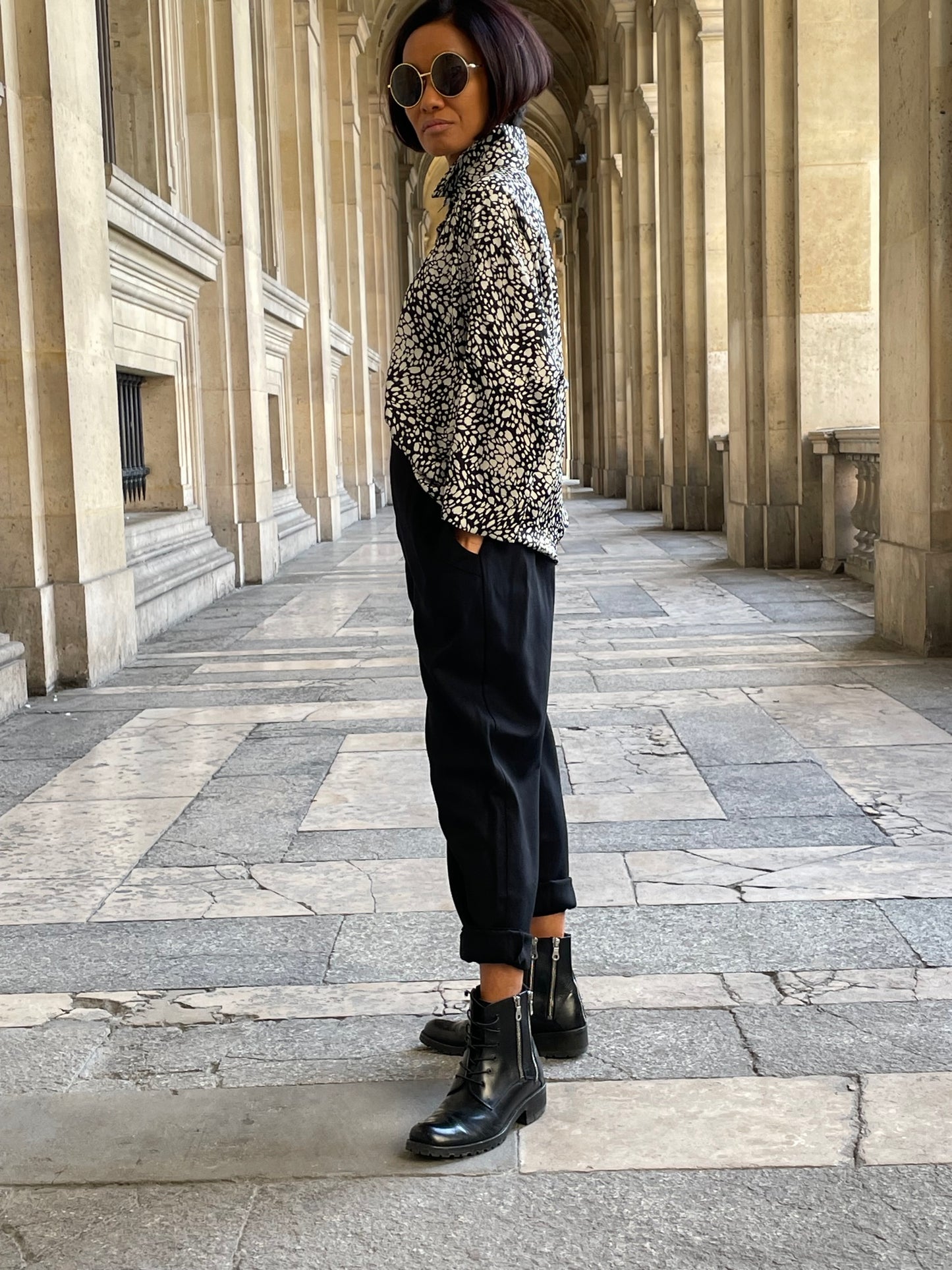 Chemise fluide motif léopard