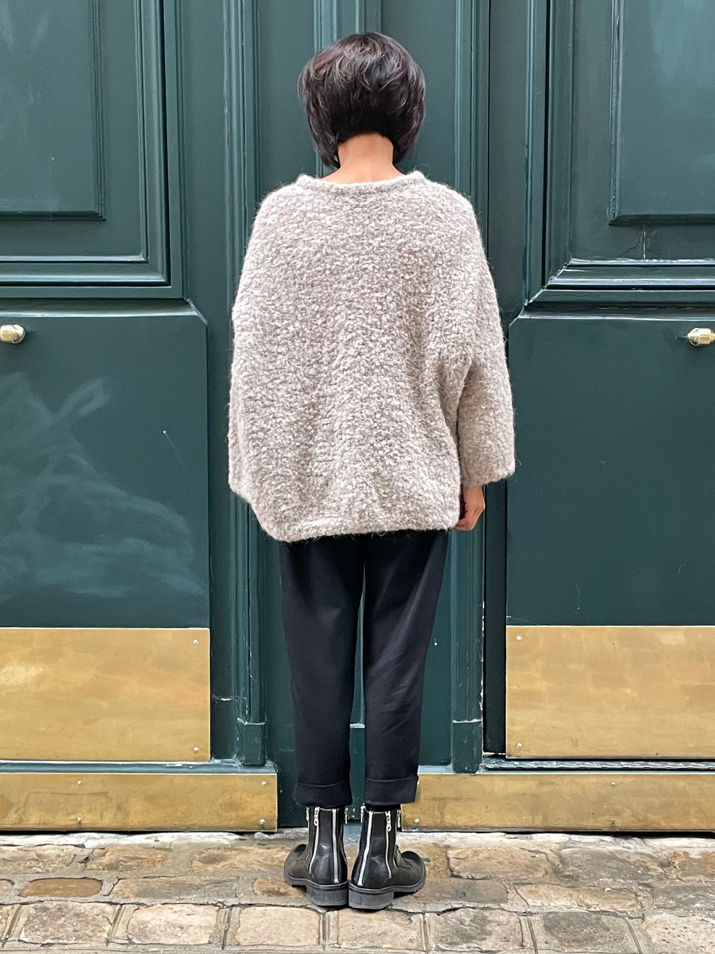 Pull bouclé en mélange d’alpaga
