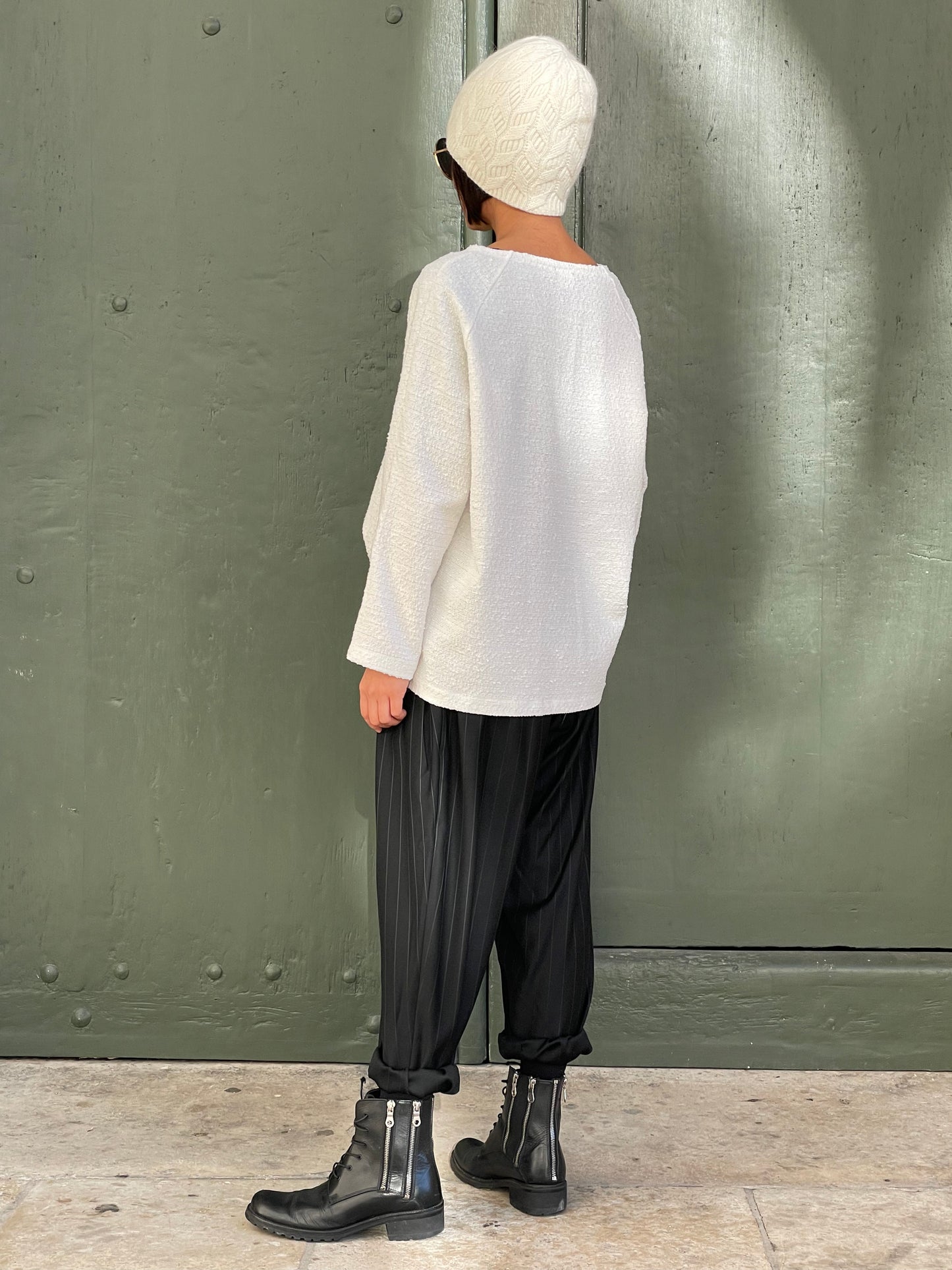 Blouse blanche en laine
