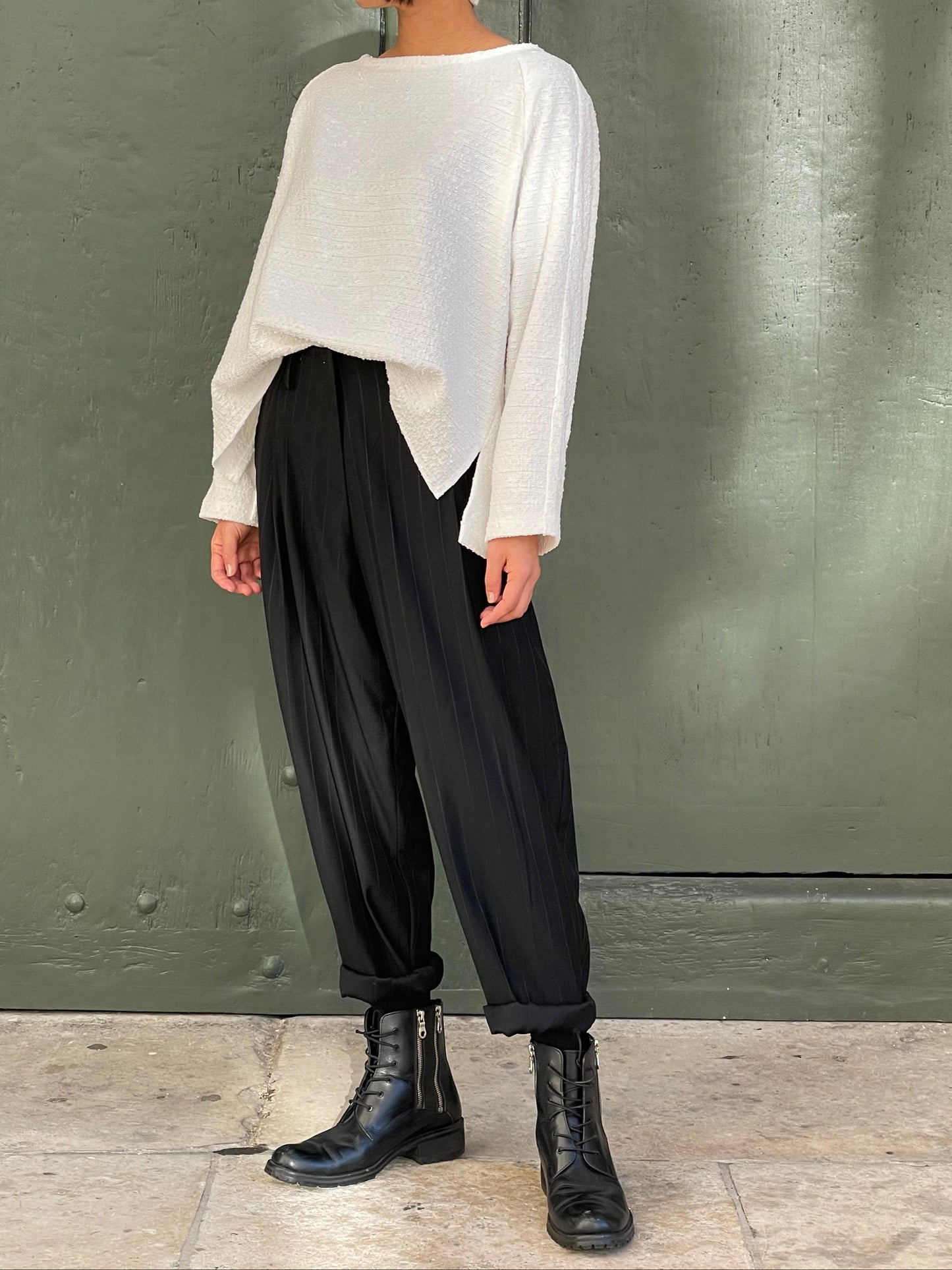 Blouse blanche en laine
