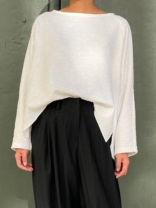 Blouse blanche en laine