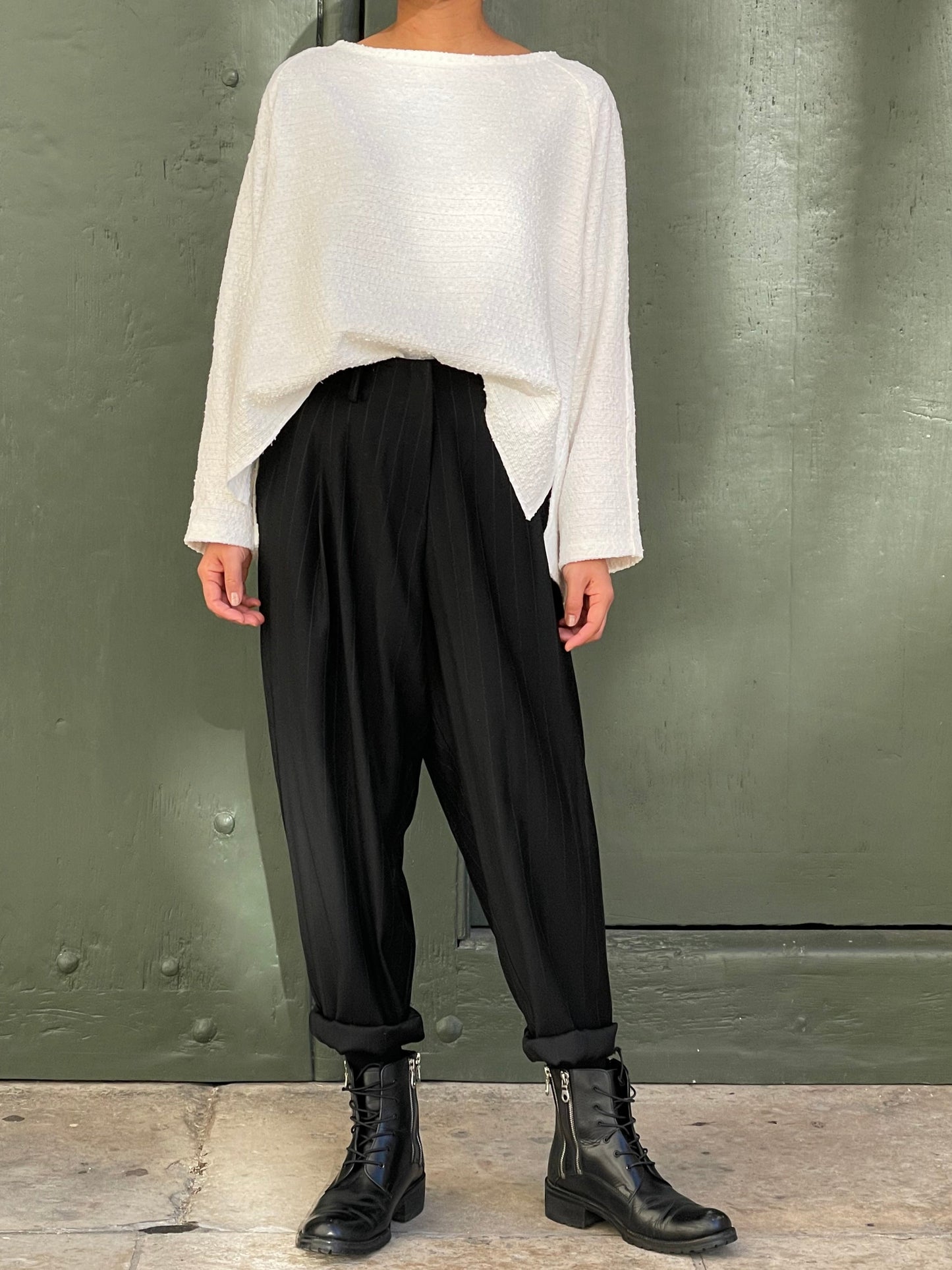 Blouse blanche en laine