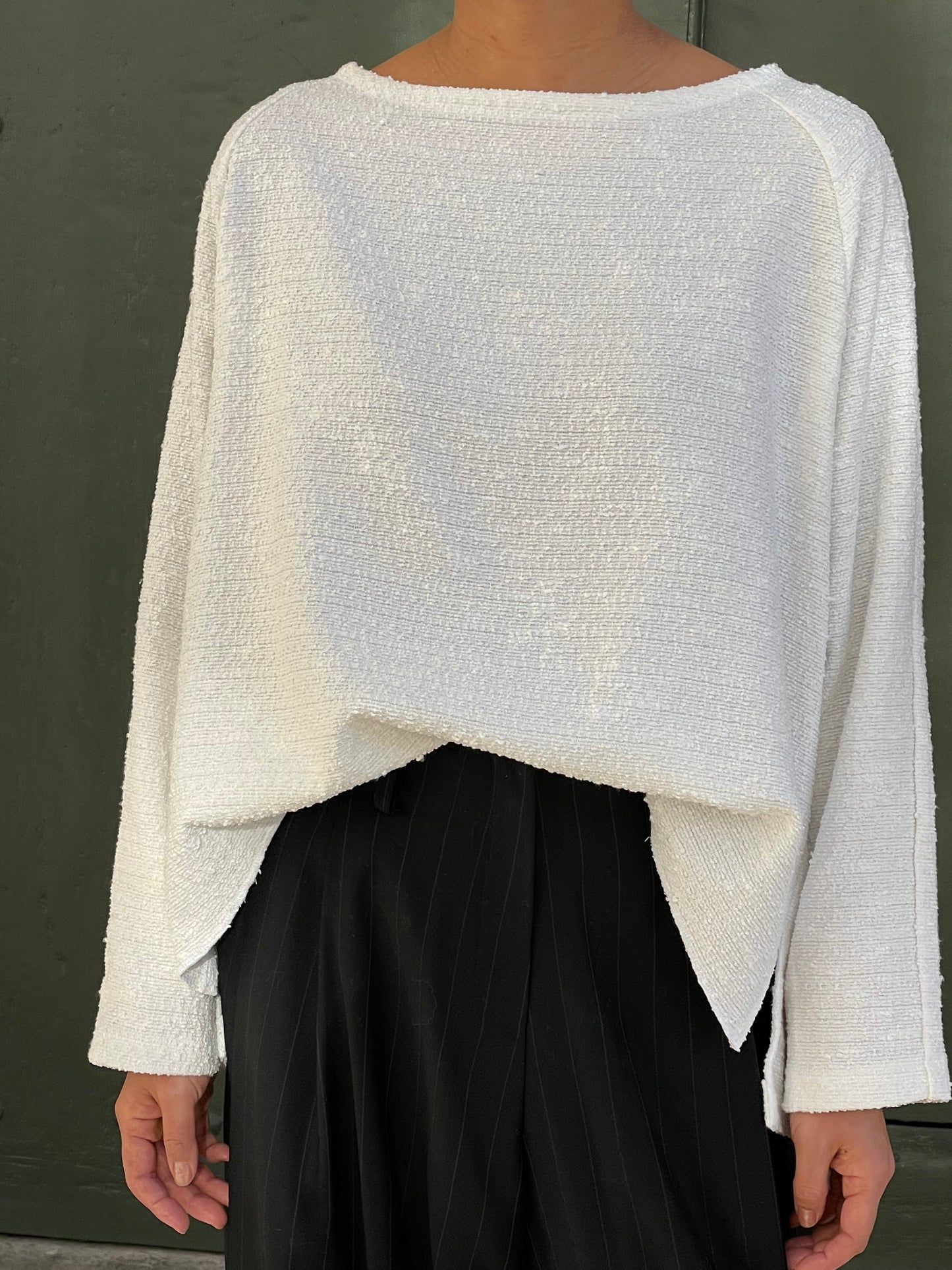 Blouse blanche en laine