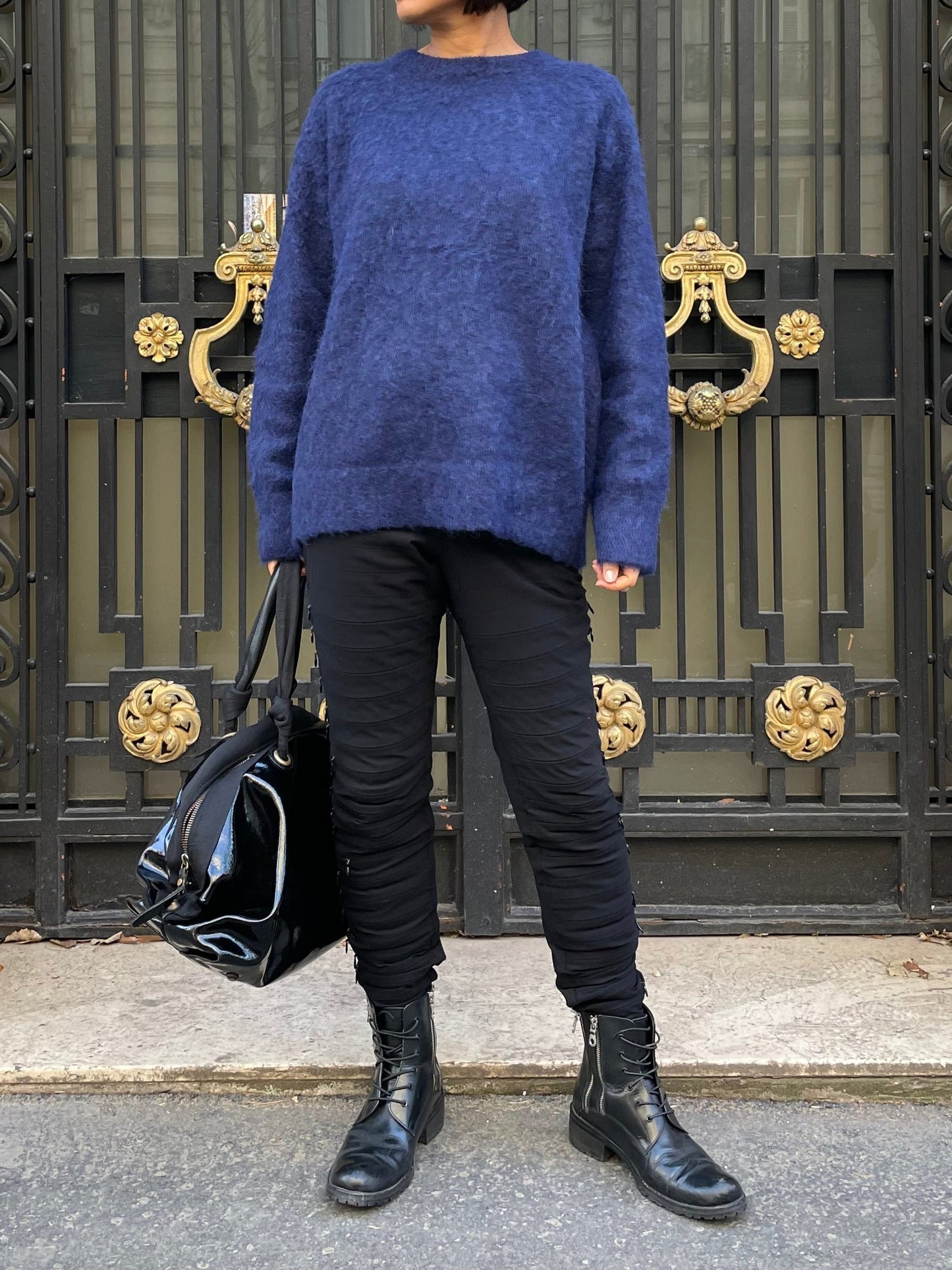 Dark blue alpaca sweater 🦙