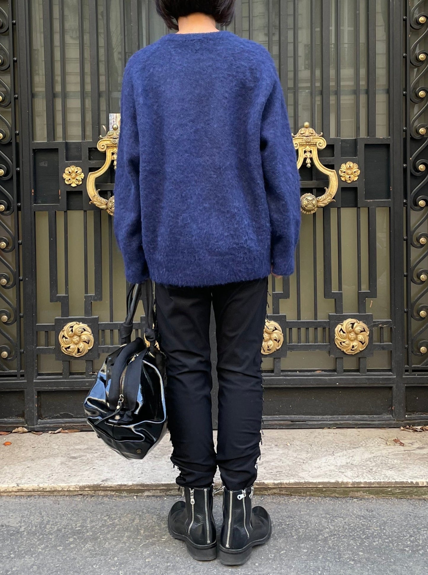 Dark blue alpaca sweater 🦙