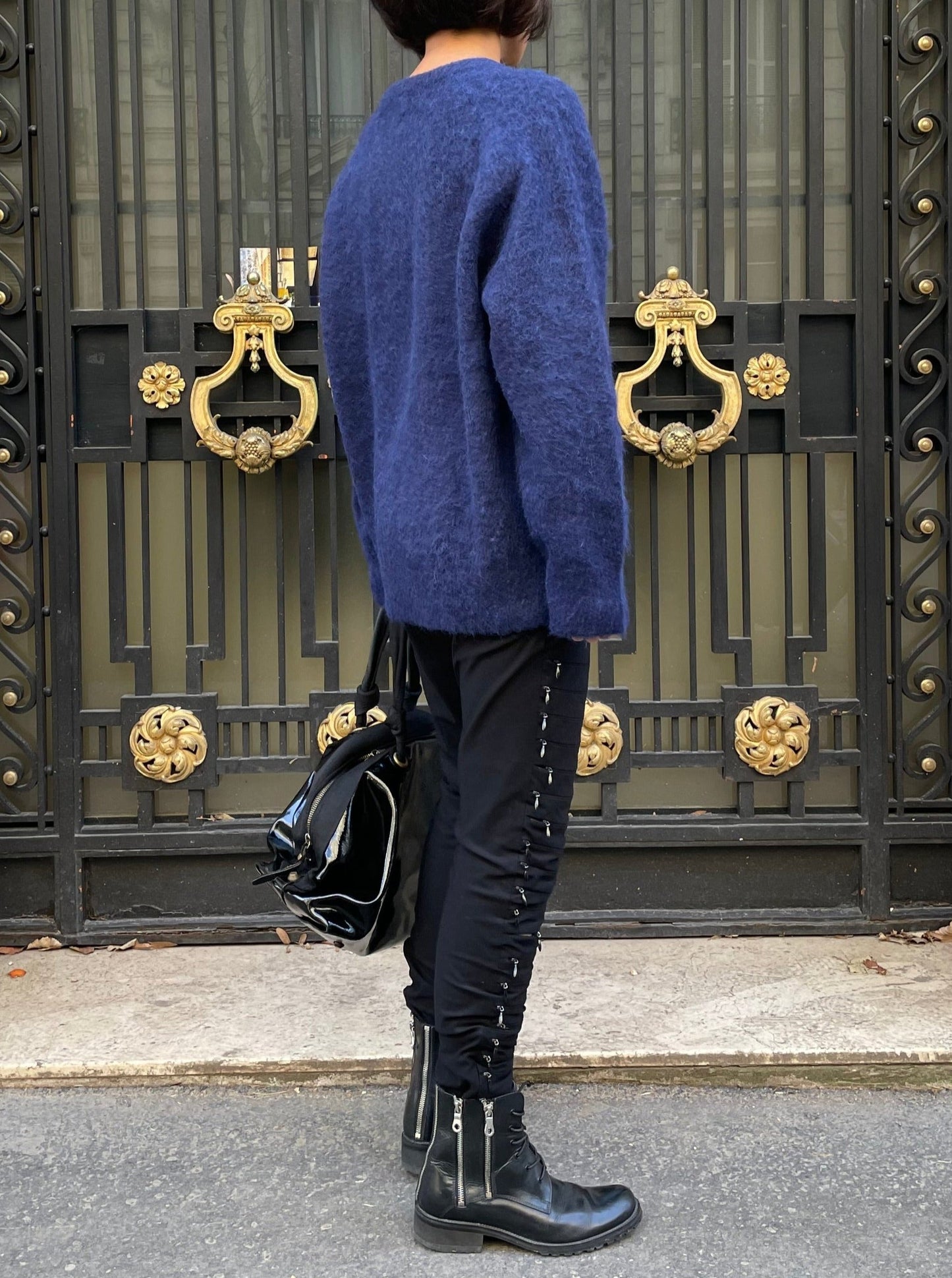 Dark blue alpaca sweater 🦙