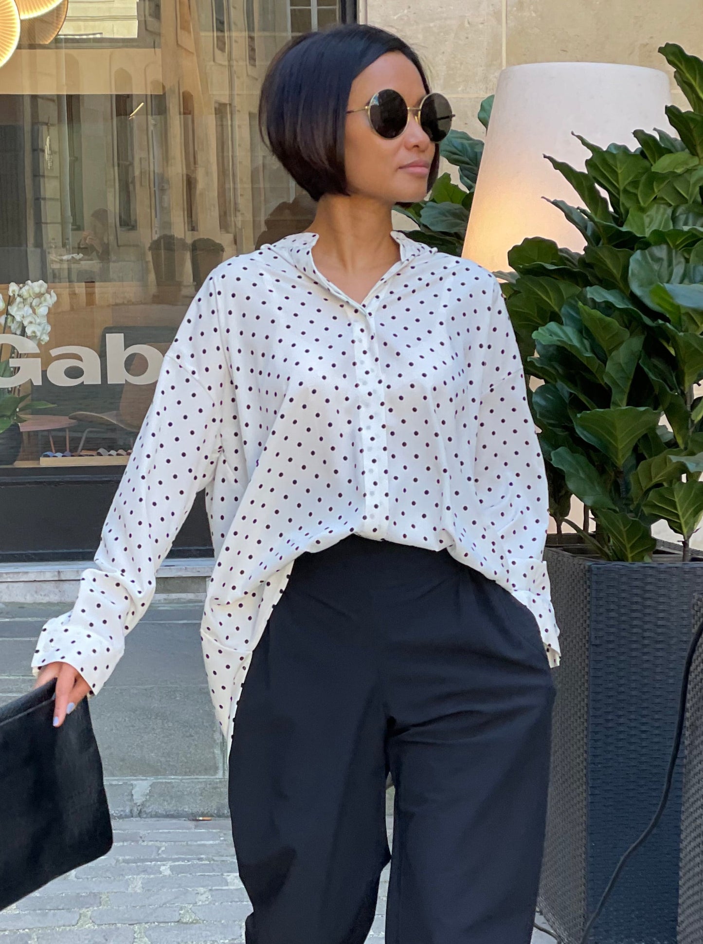Chemise à pois