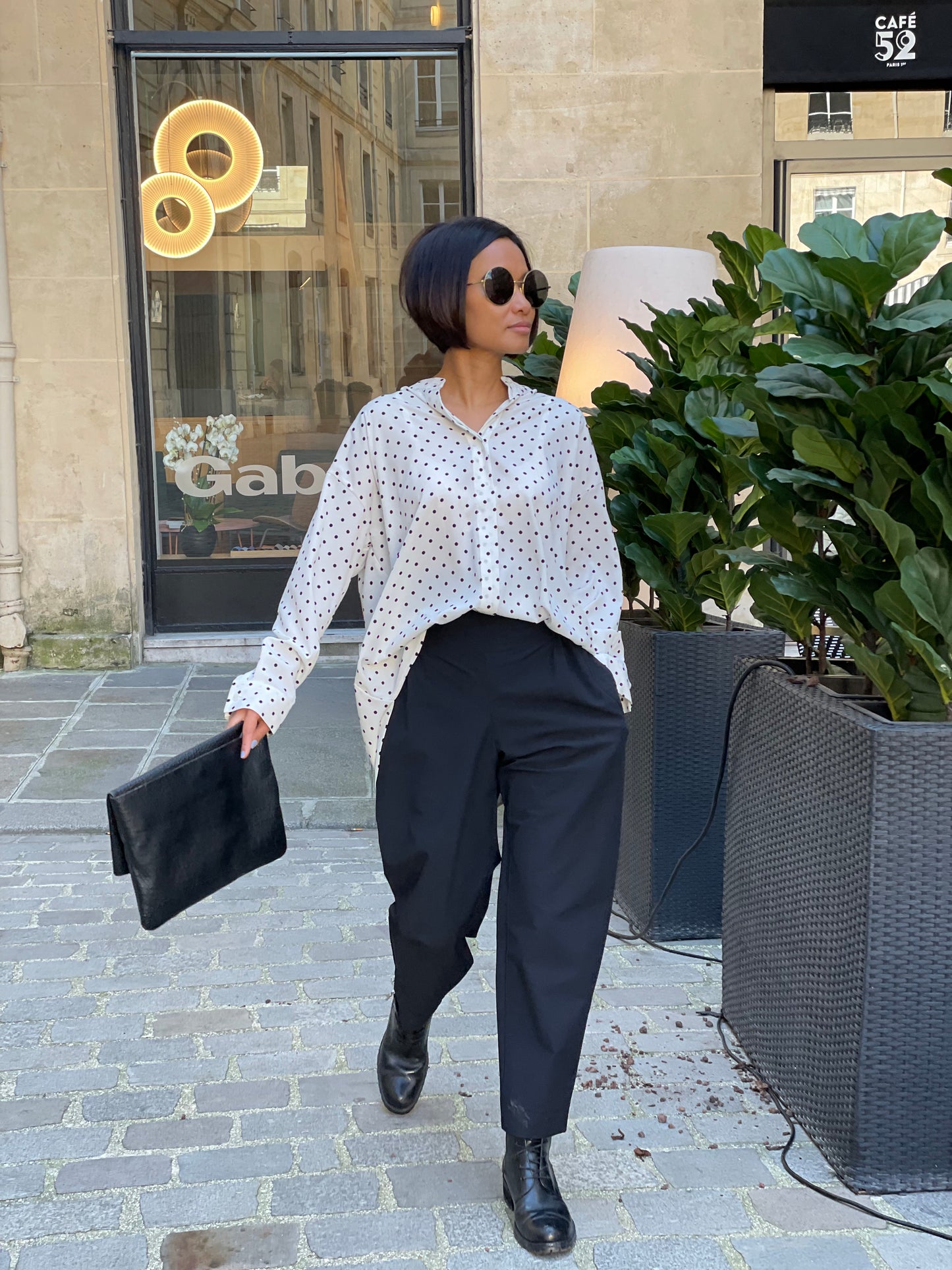 Chemise à pois