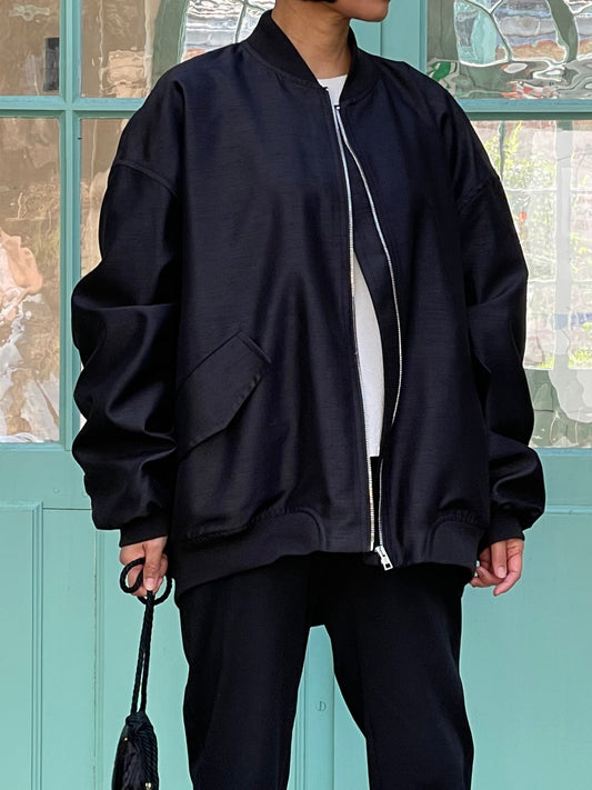 Blouson bomber oversize effet satin