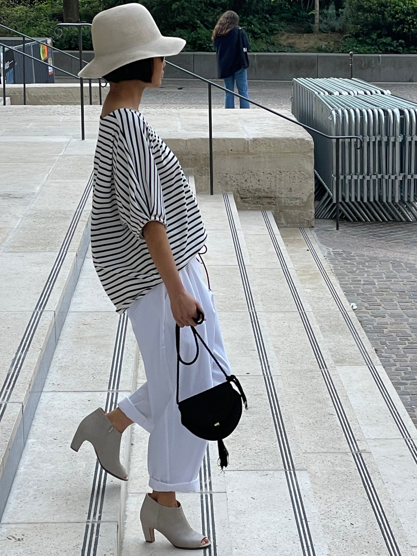 pantalon blanc coton