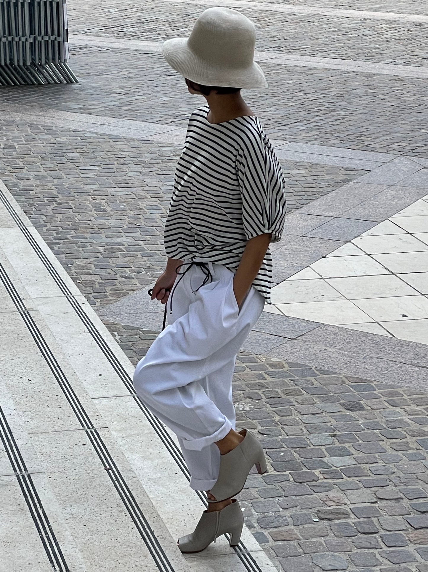 pantalon blanc coton