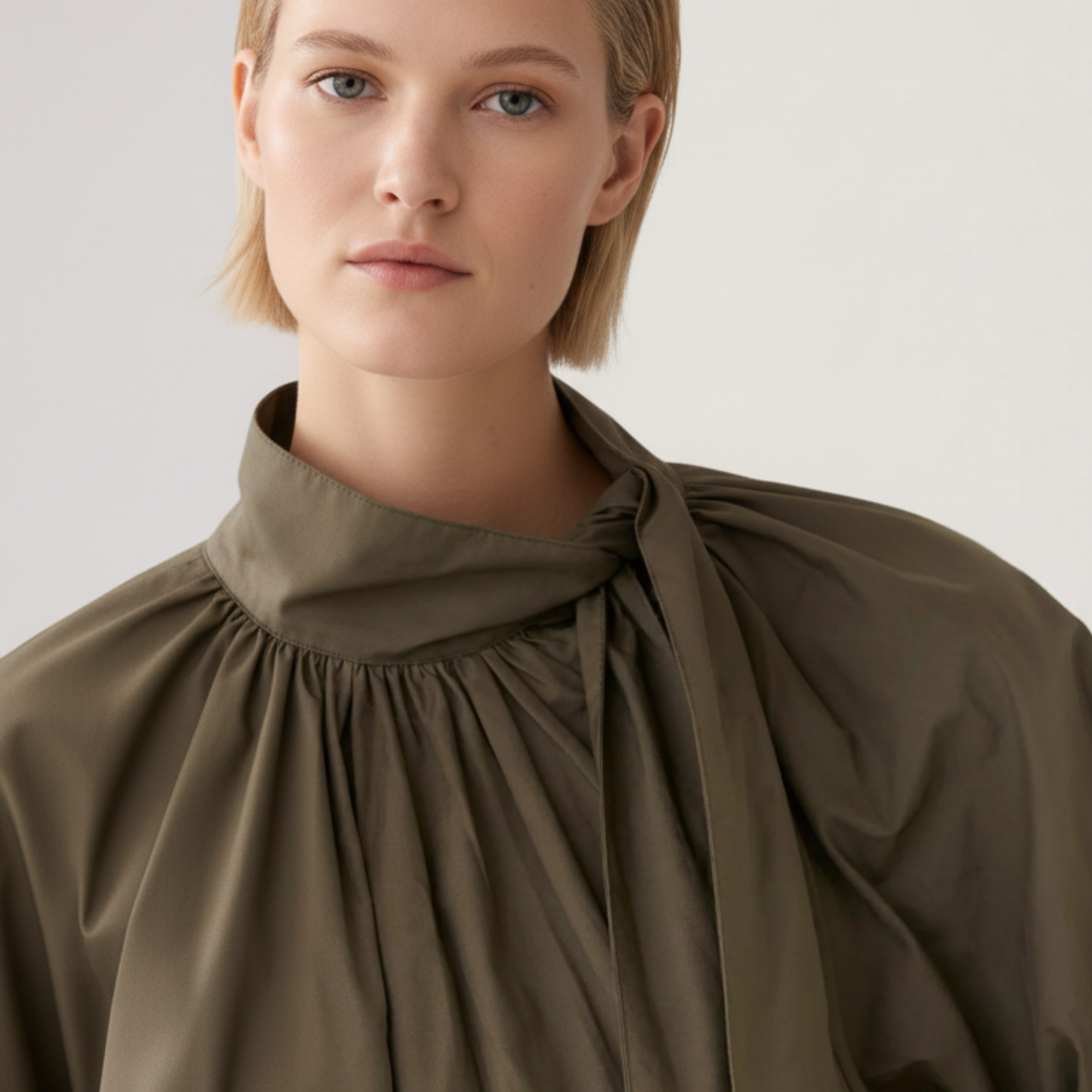 Taffeta Trapeze Dress - Black Elegance