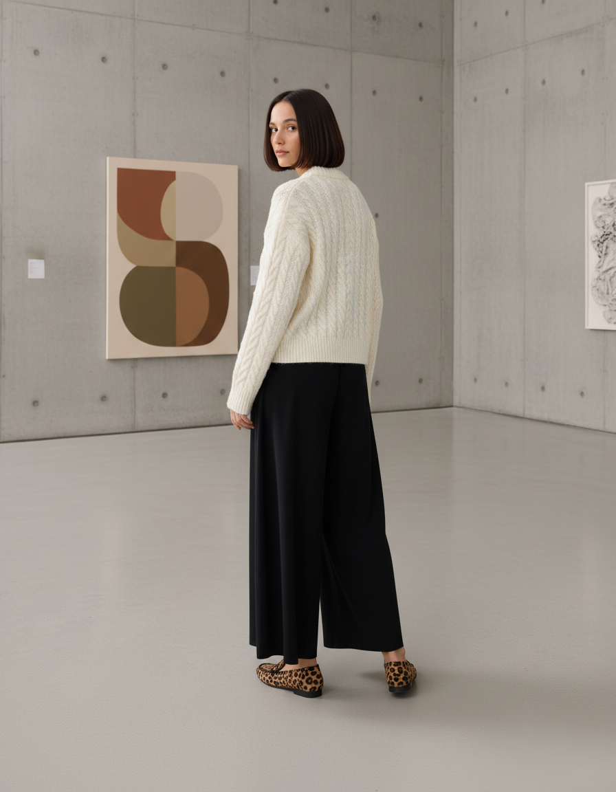 Jupe-Culotte Fluide à Plis