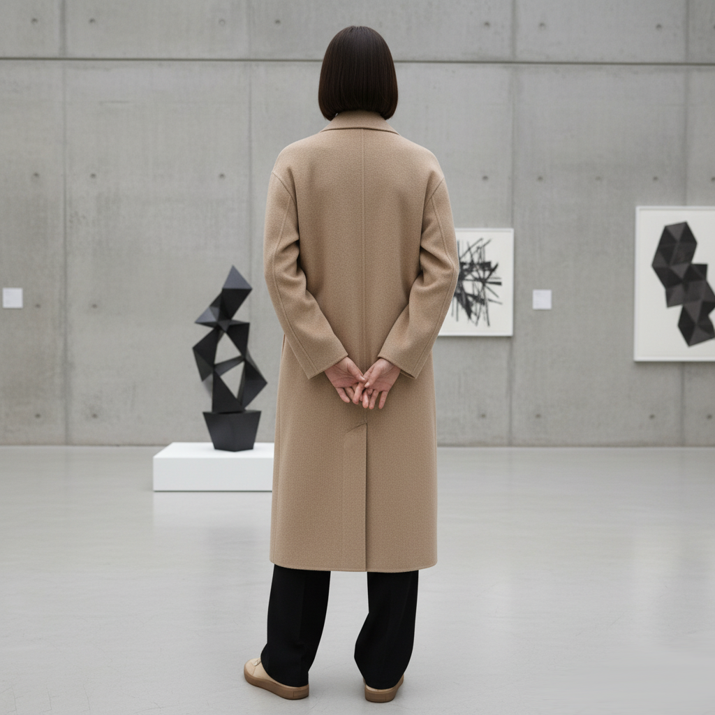 Manteau long en mélange de laine – Élégance Oversize
