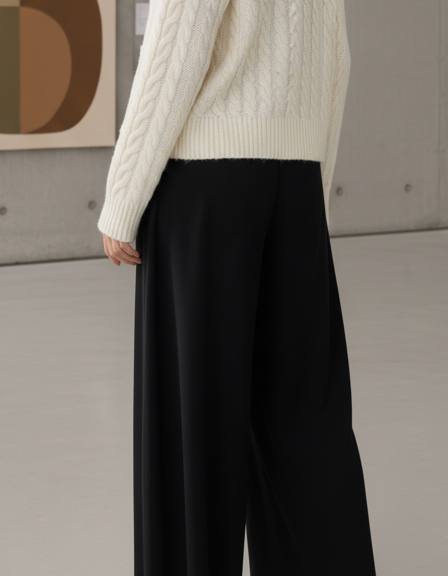 Jupe-Culotte Fluide à Plis
