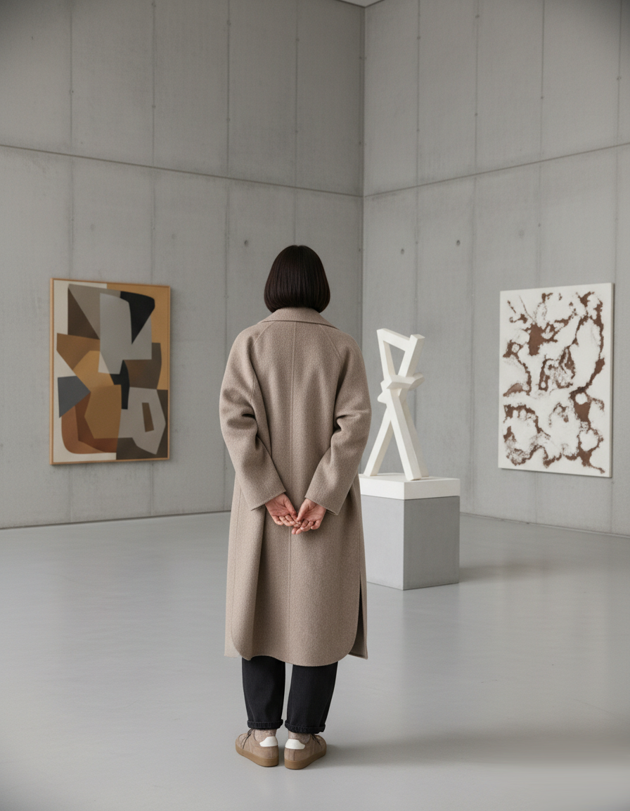 Manteau long en mélange de laine – Élégance Oversize