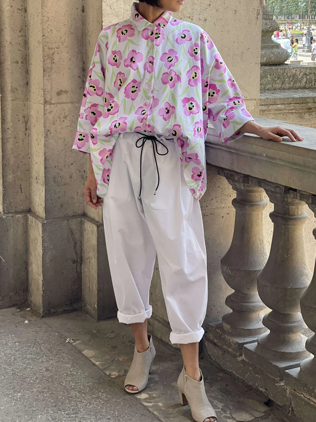 pantalon blanc coton
