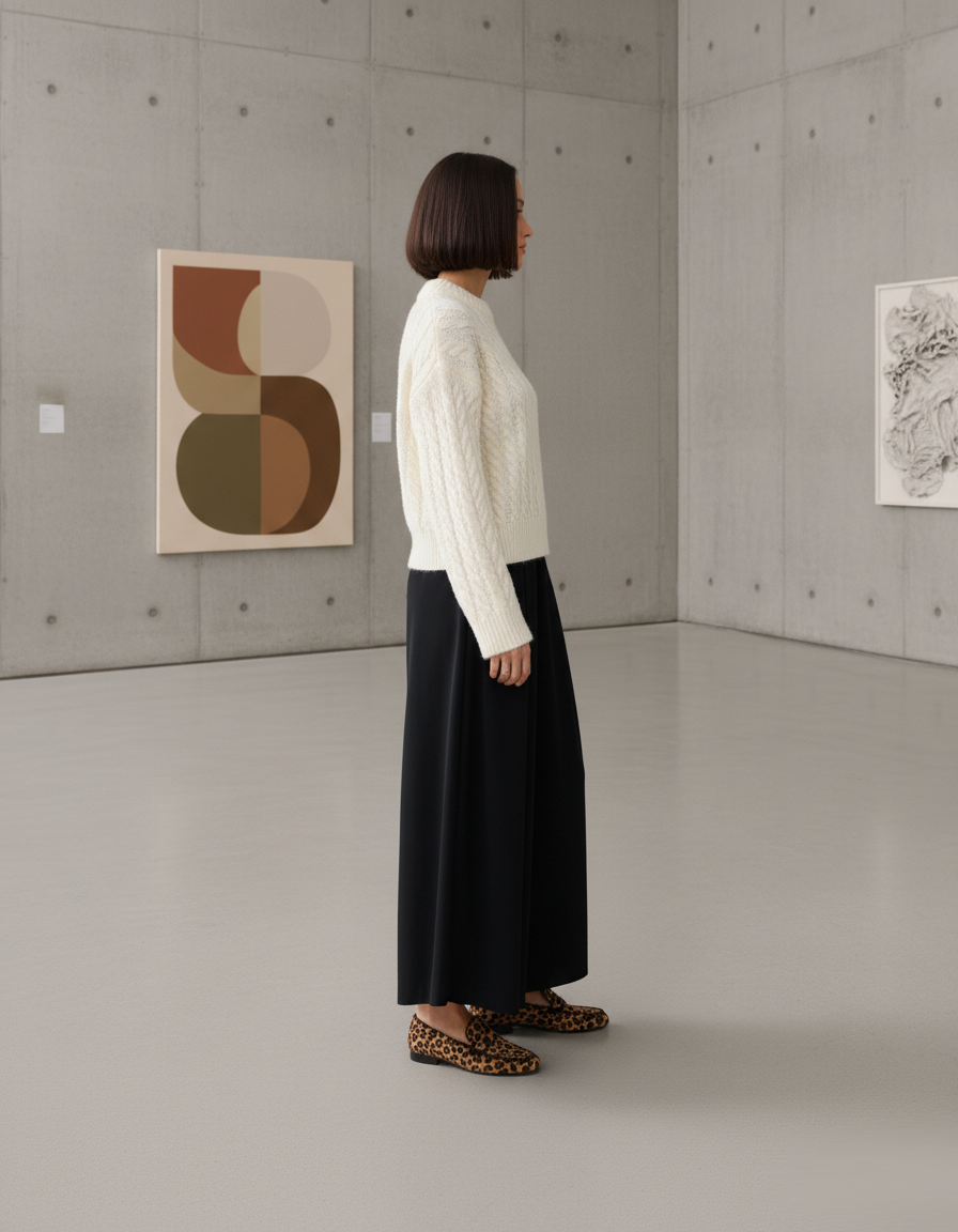 Jupe-Culotte Fluide à Plis