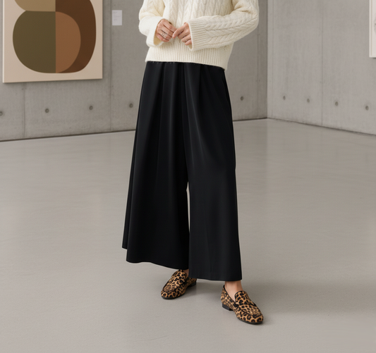 Jupe-Culotte Fluide à Plis