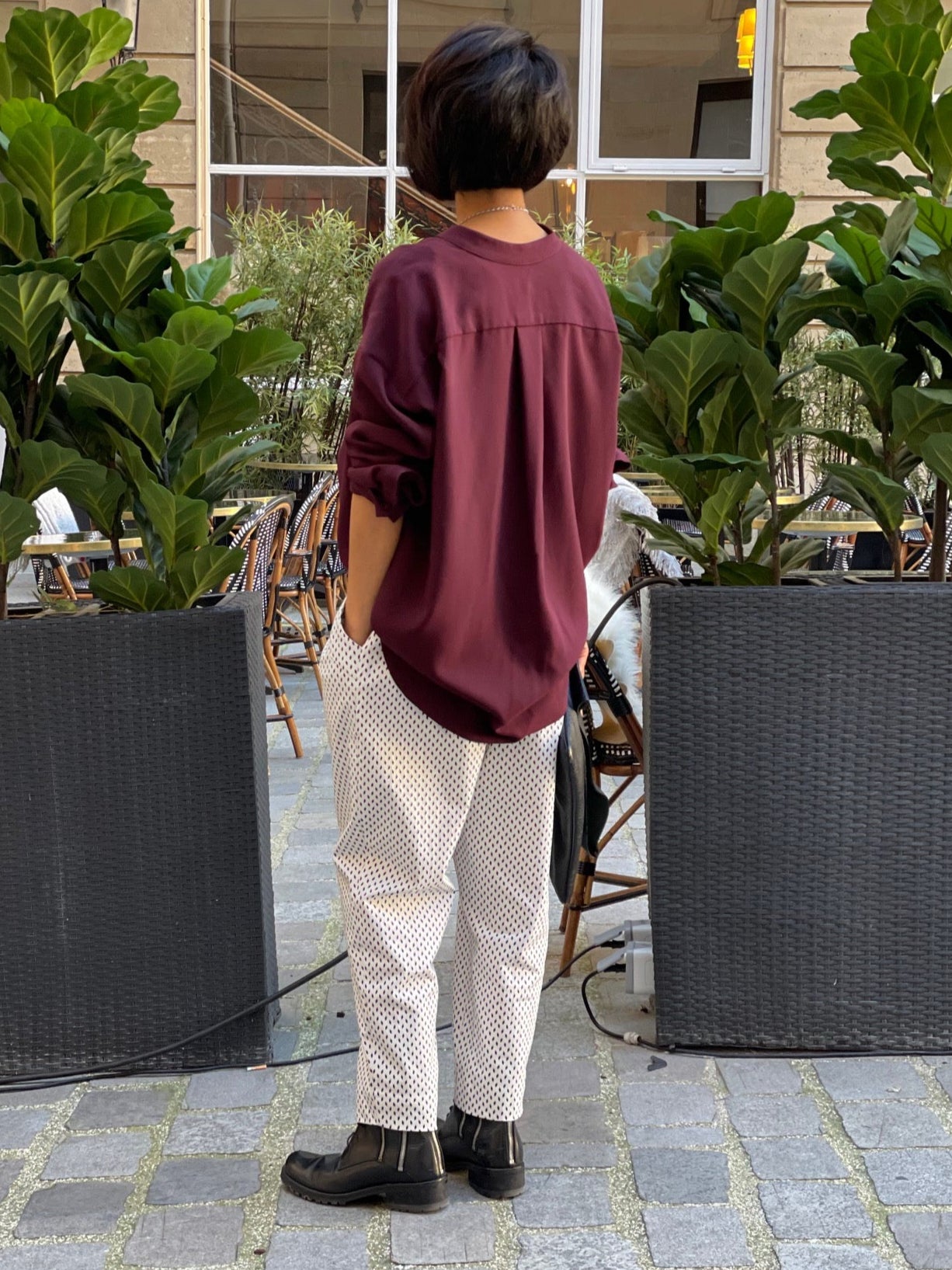 Chemise chic à col mao