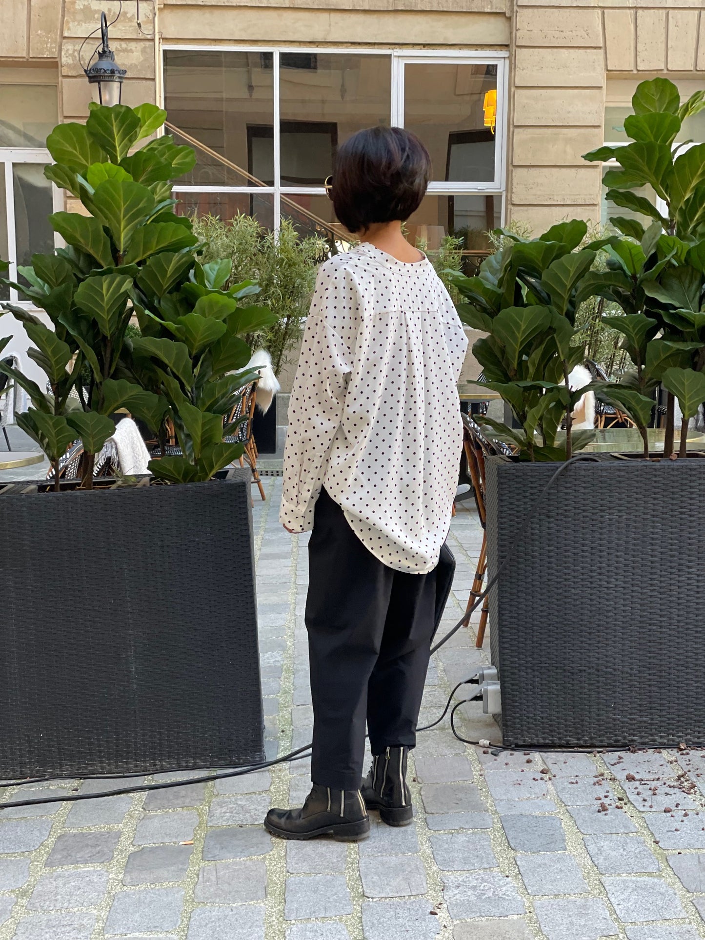 Chemise à pois