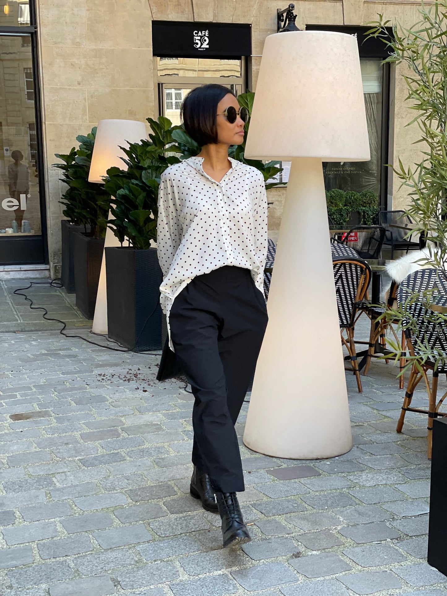Chemise à pois