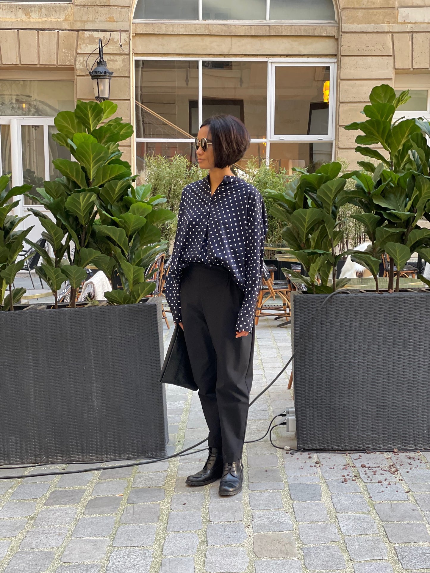 Chemise à pois