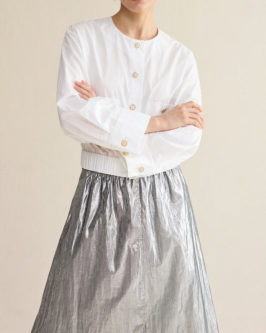 Blouse en popeline croustillante