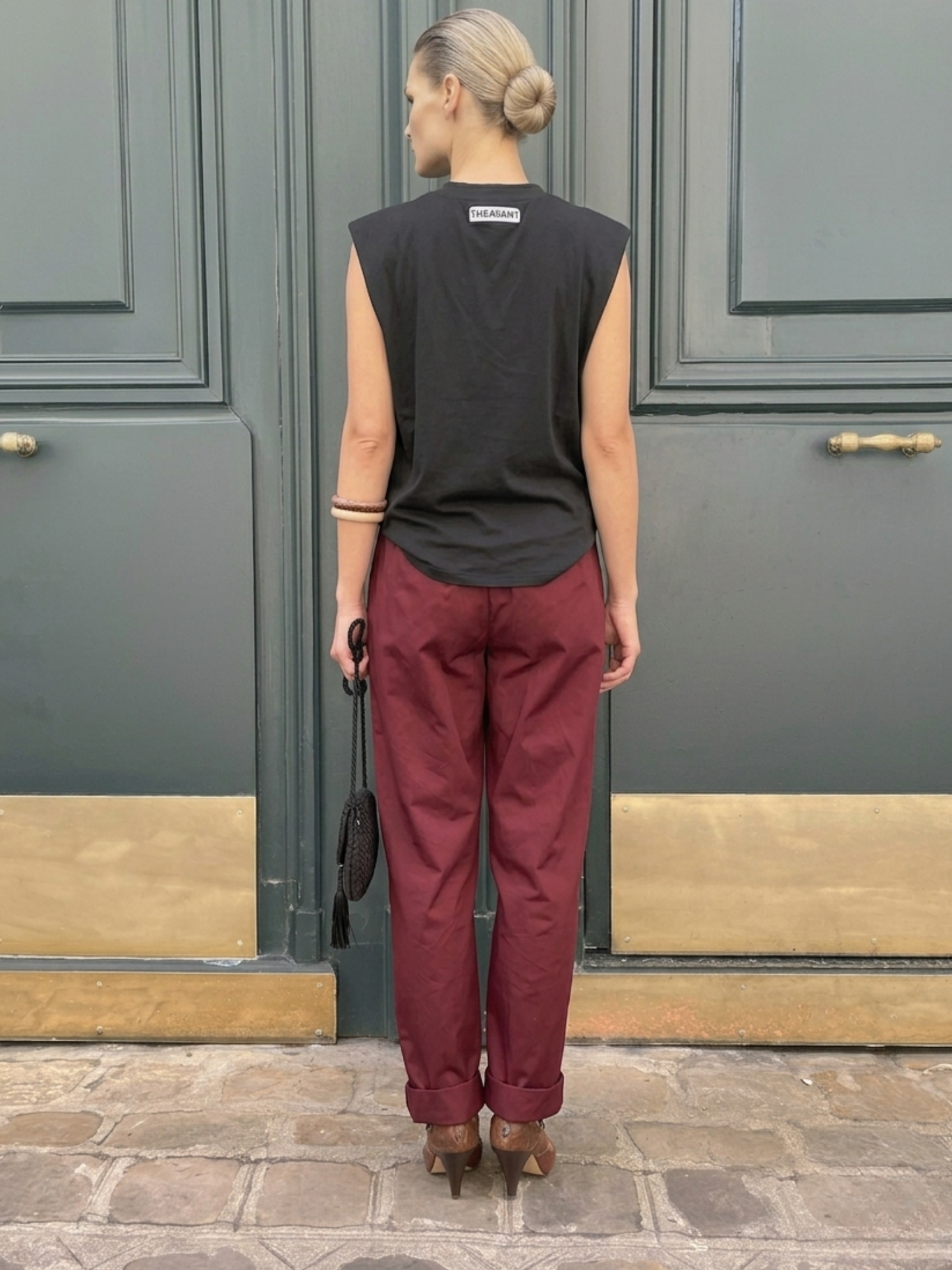 Pantalon Bordeaux en Coton 100%