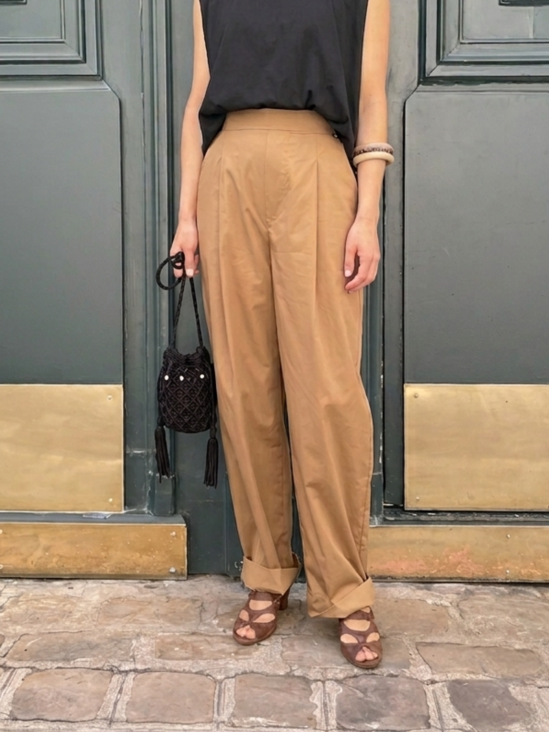 Pantalon Cognac en Coton 100%
