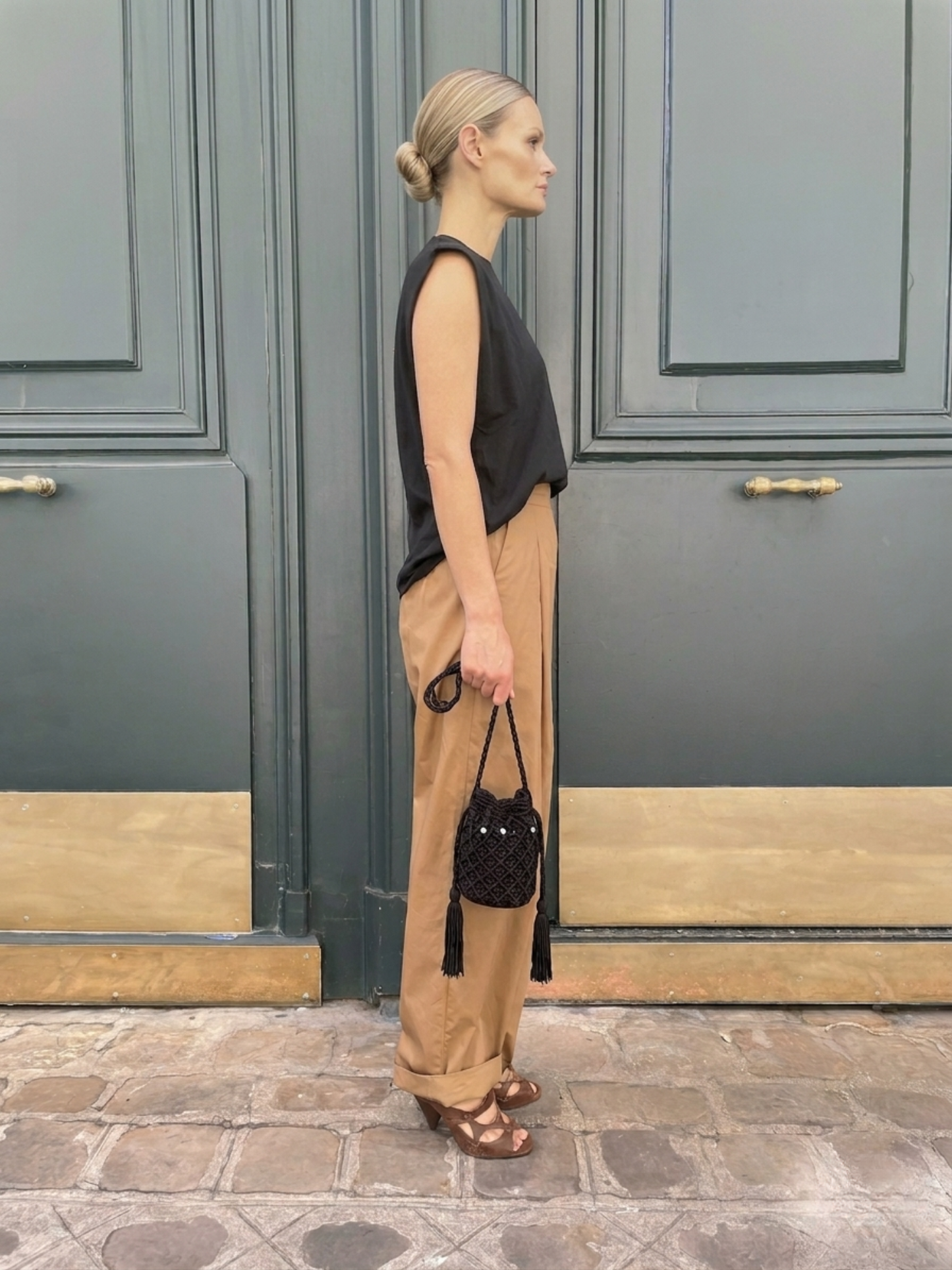 Pantalon Cognac en Coton 100%