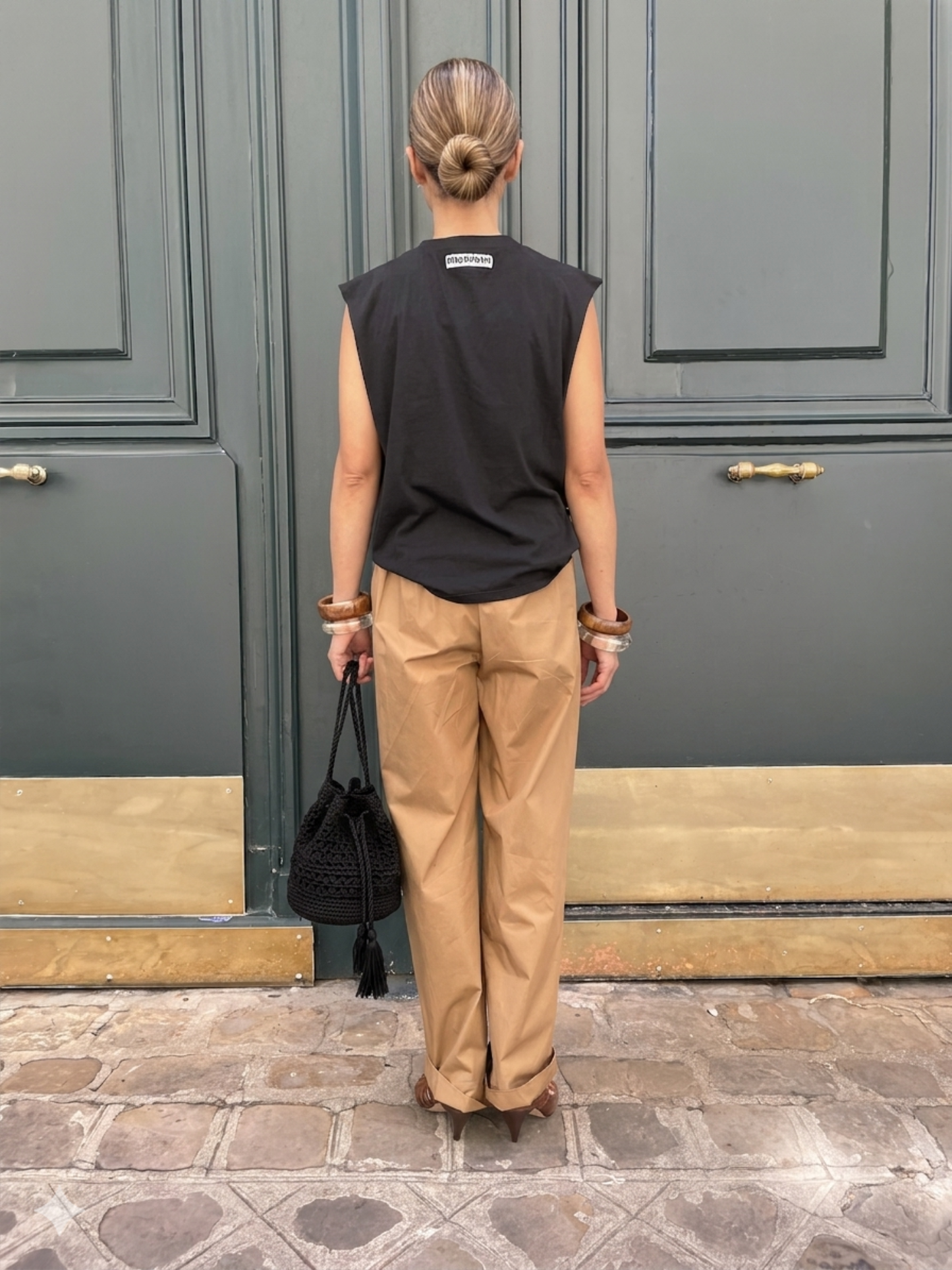 Pantalon Cognac en Coton 100%