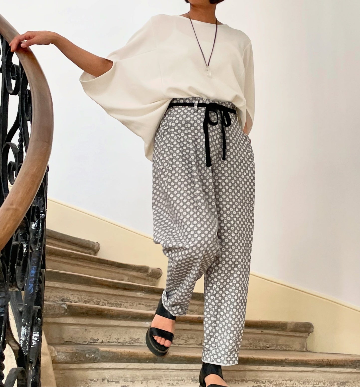 Pantalon italien en popeline de coton