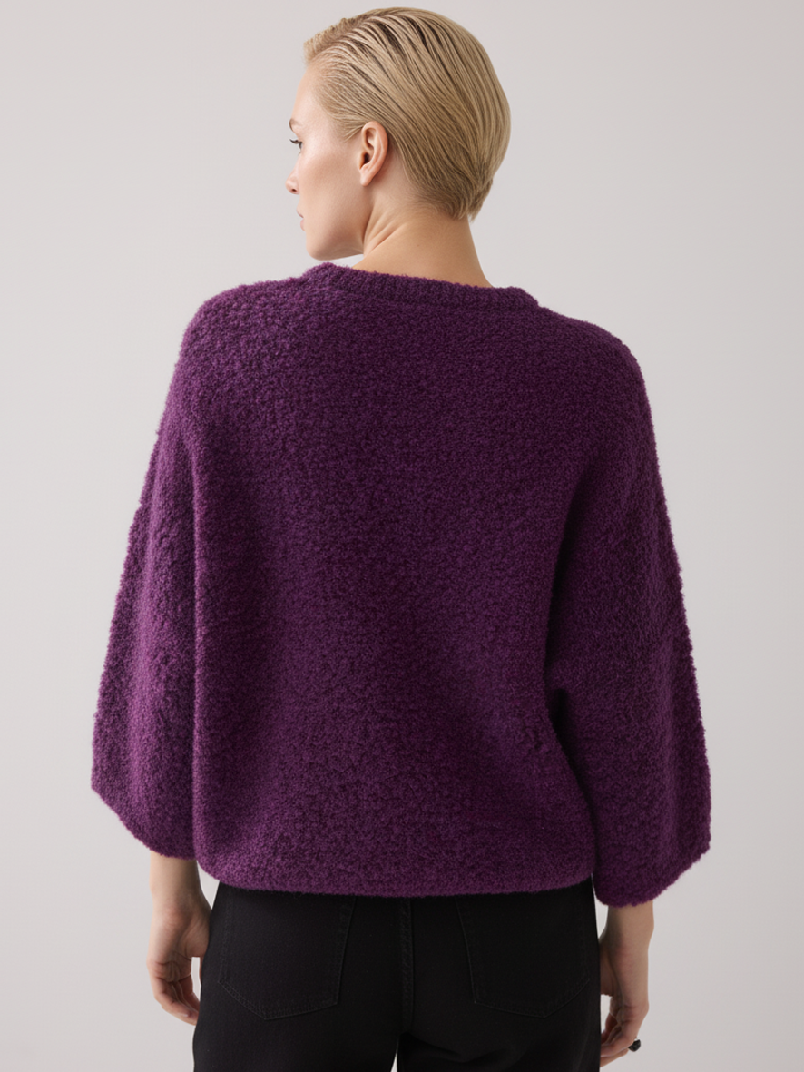 Bouclé alpaca blend sweater – Boxy fit