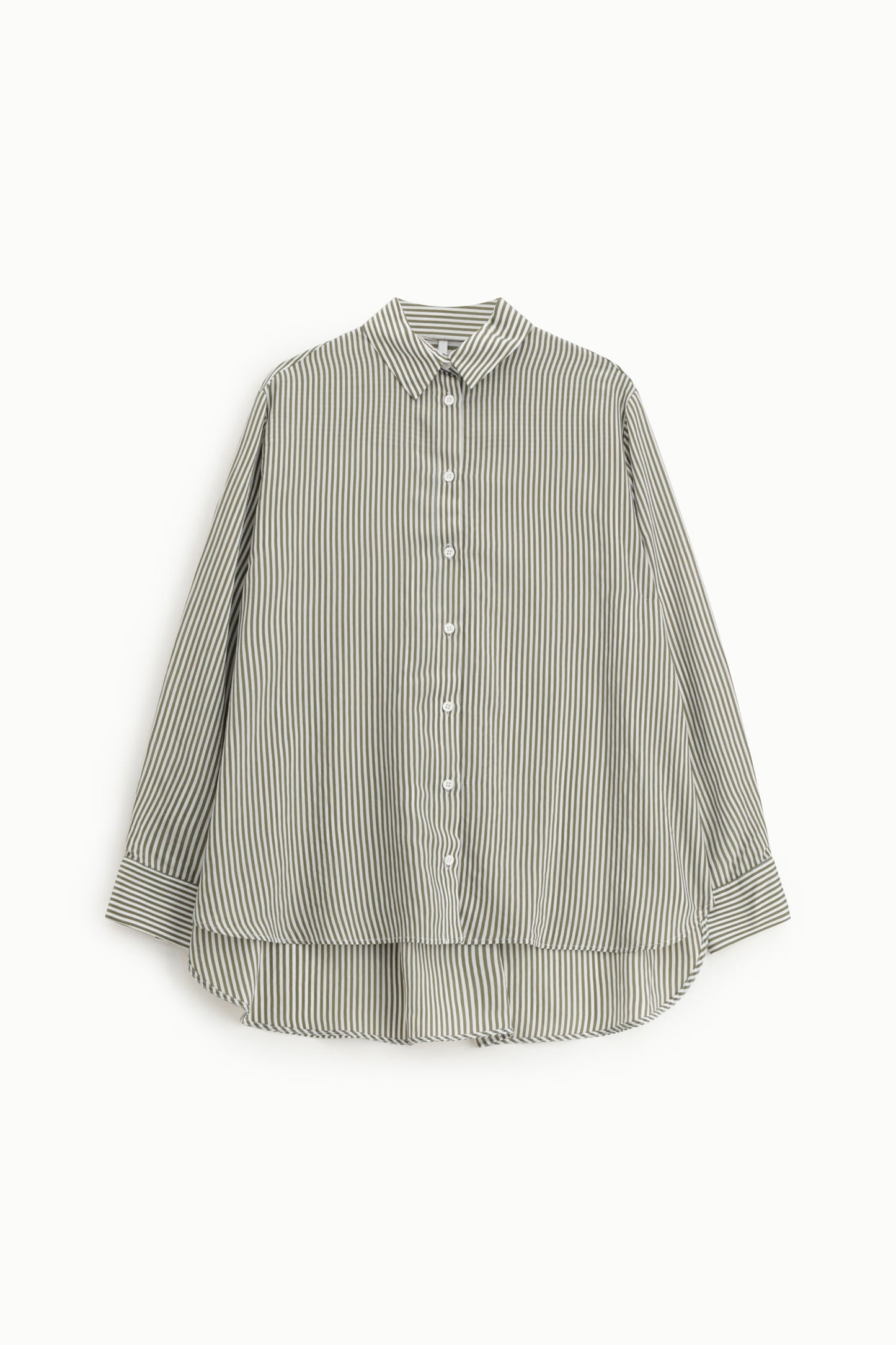 khaki striped blouse