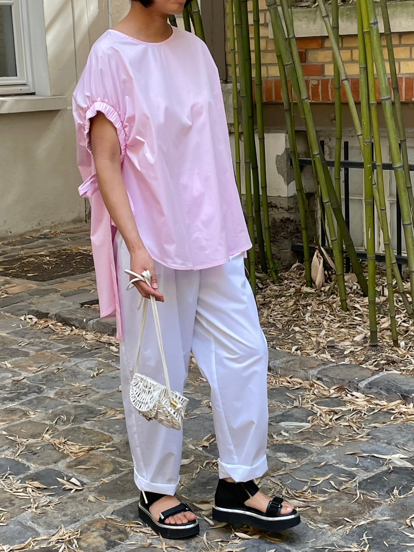 Haut rose poudré