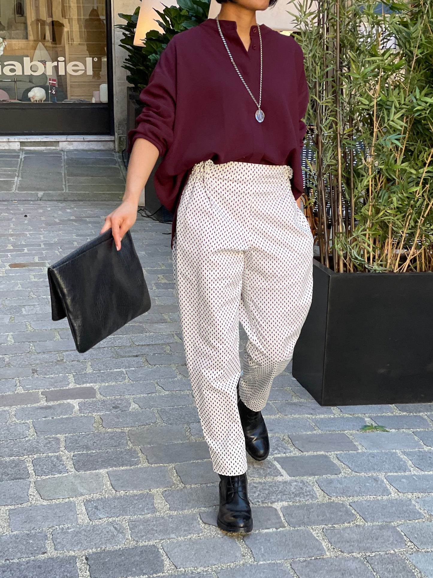 Chemise chic à col mao