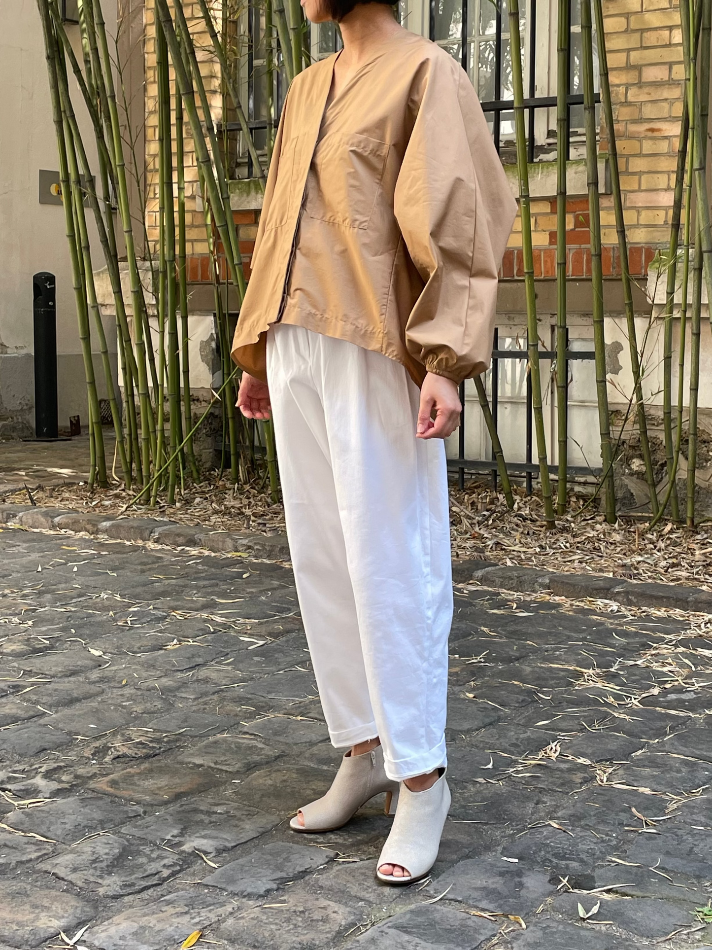 Burgundy cotton shirt - loose fit