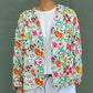 Veste motif floral  en coton 100%