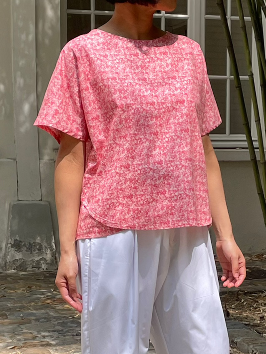 Floral print t-shirt 100% cotton