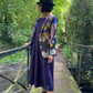 Robe violette ample et ajustable