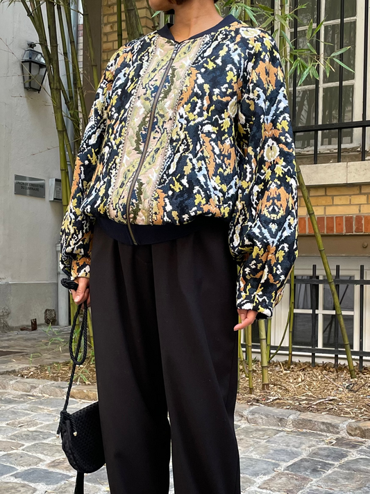 Blouson bomber en jacquard