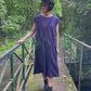 Robe violette ample et ajustable