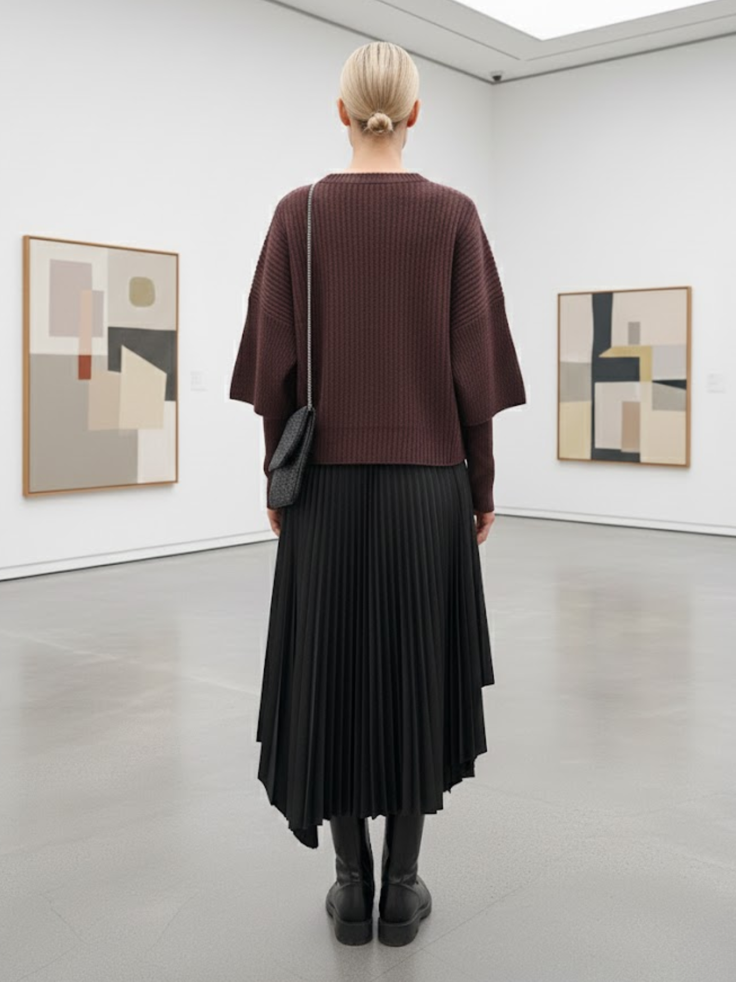 Bouclé alpaca blend sweater – Boxy fit