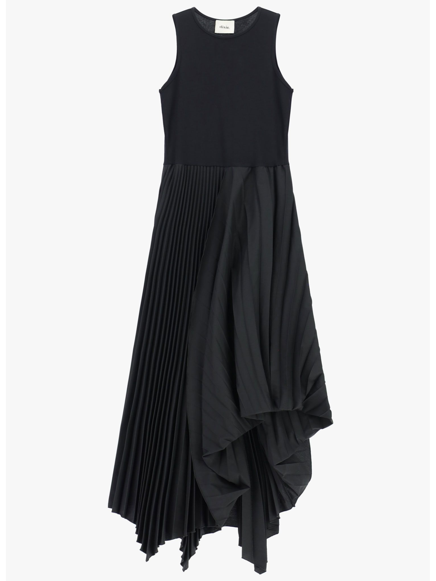 Taffeta Trapeze Dress - Black Elegance