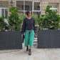 Jupe midi en coton
