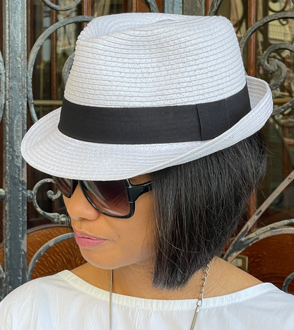 Chapeau style Borsalino - White