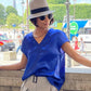 Top/Blouse tissu métallisé
