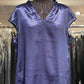 Top/Blouse tissu métallisé