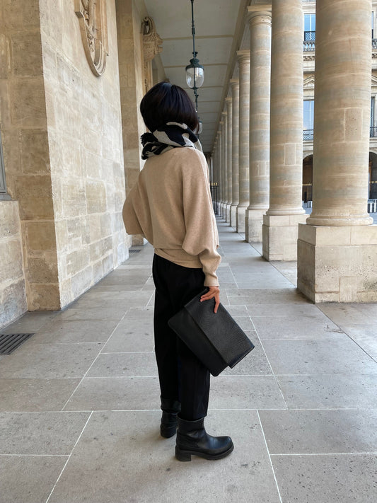 Pull en maille manches chauve-souris